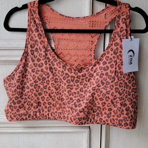 NWT Orange Leopard Bomber RC Bra